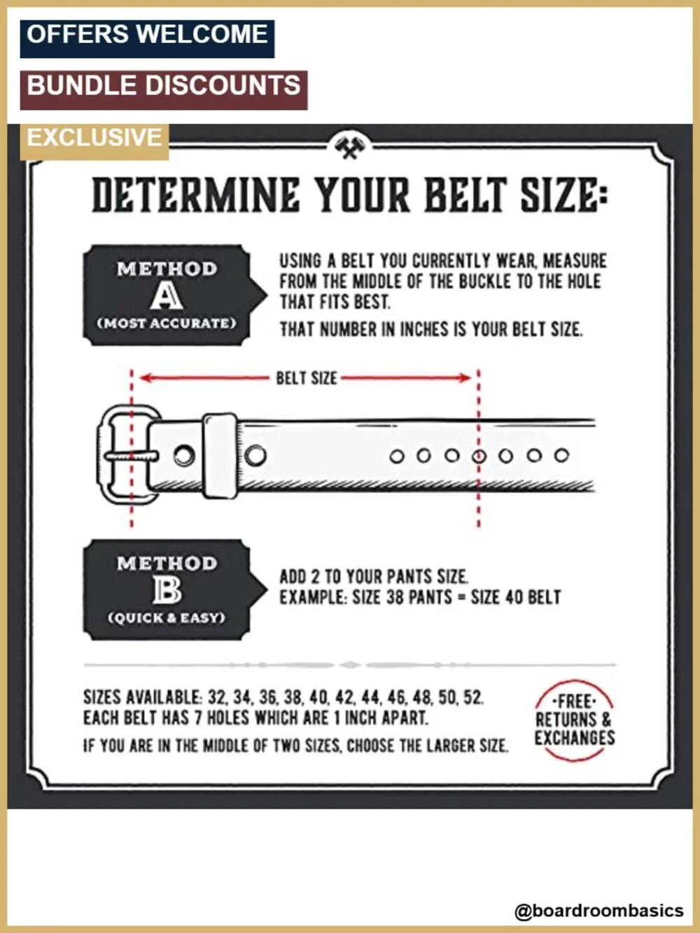Heavy Duty Full Grain Leather Belt Made in USA Work EDC Men's